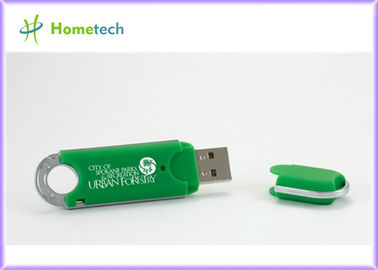 녹색 선전용 플라스틱 USB 섬광 드라이브는, 대량 2gb USB 섬광 몹니다