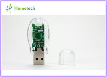 투명한 플라스틱 USB 섬광 드라이브/USB 지팡이 32GB 64GB 큰 수용량