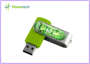 주문을 받아서 만들어진 회전대 U 디스크, 알루미늄 기갑/빛 LED에 강선전도 USB 지키는 paypal 1개를 - 64GB 받아들입니다