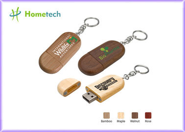 주문 Eco 친절한 나무로 되는 USB 섬광은 로고 인쇄로 몹니다