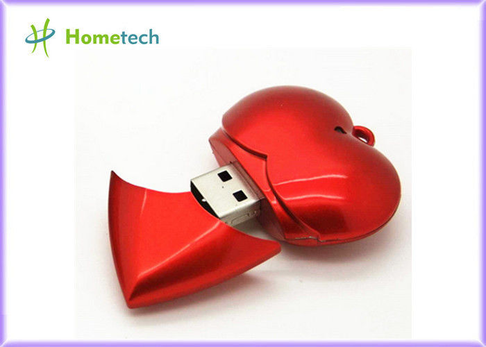 플라스틱 빨간 심혼 USB 플래시 메모리 USB 장치 전용량 1GB/2GB/4GB