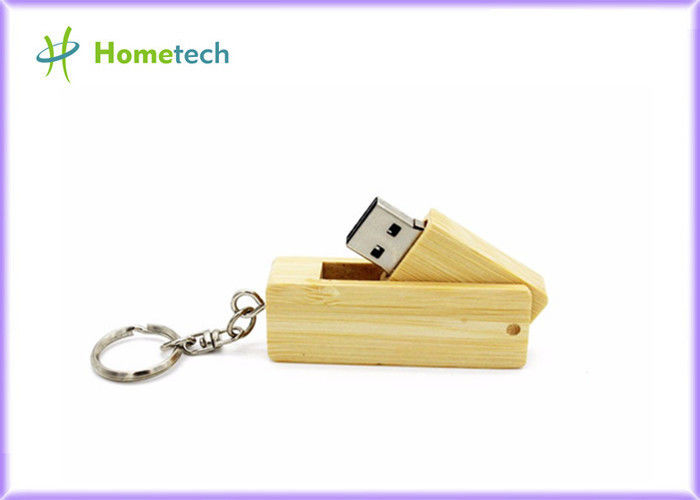 나무로 되는 폴딩 강선전도 USB 섬광 드라이브 기록병 실크 스크린 인쇄 로고