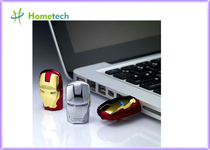 흠 없는 복수자 철 남자 LED 섬광 4GB 플라스틱 USB 섬광 2.0 기억 드라이브 지팡이