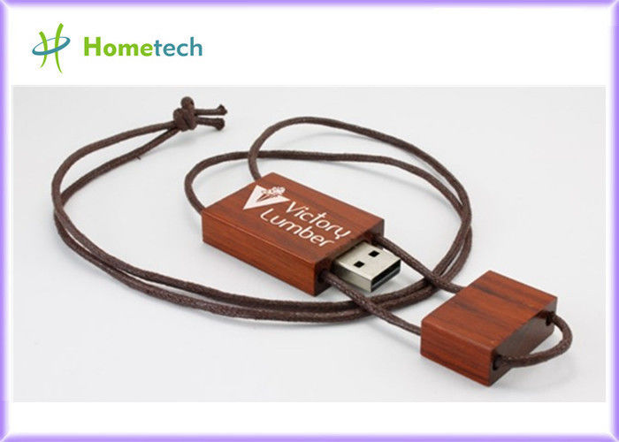 자유로운 레이저 조각 로고 선전용 회전대 나무로 되는 USB 섬광 드라이브