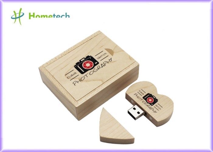 ECO 방수 나무로 되는 USB 플래시 메모리 지팡이 펜 64GB 주문 로고 풀 컬러 인쇄