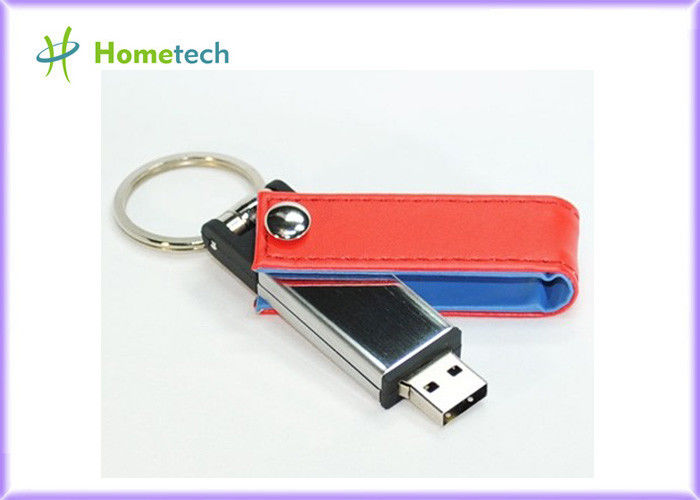 열쇠 고리를 가진 큰 분홍색 가죽 USB 플래시 디스크 8GB 16GB USB 기억