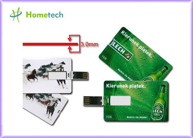 크리스마스 선물을 위한 녹색 1GB 플라스틱 신용 카드 USB 기억 장치