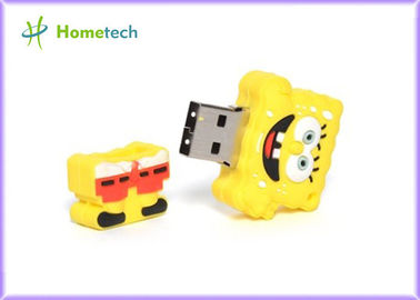노란 SpongeBob 만화 USB 섬광 드라이브 장방형 파일 전송
