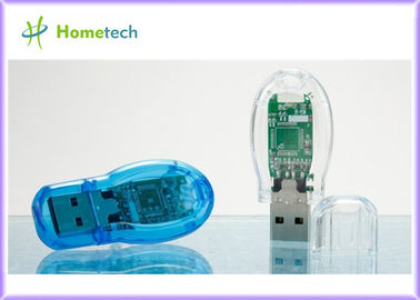 무료 샘플 FCC의 세륨, ROSH와 가진 선물을 위한 투명한 플라스틱 USB 섬광 드라이브
