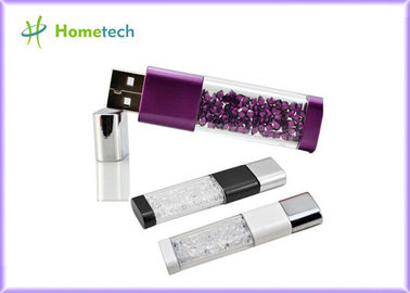 주문 수정같은 첨필 USB 펜 드라이브 8gb/주문 oem 로고 8GB 수정같은 유리 USB 섬광은 몹니다 온라인 제조