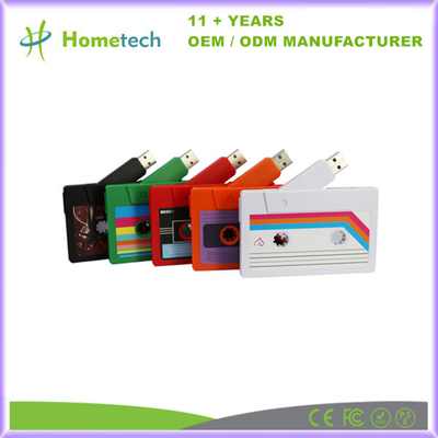 주문 카세트 테이프 메모리 USB 플래시 드라이브 4GB 8GB 16GB 32GB 64GB 128GB 사용자 지정 로고 온라인 제조