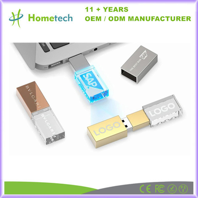 주문 사용자 정의 4GB 8GB 16GB 크리스탈 USB 스틱 인그레이브 로고 크리스탈 펜드라이브 온라인 제조