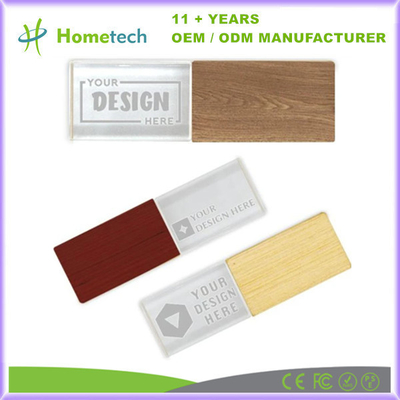 주문 우아한 크리스탈 USB 플래시 드라이브와 목재 색상 결혼식 및 사진 온라인 제조
