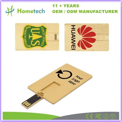 주문 재활용 가능한 생분해성 신용카드 플래시 드라이브 비즈니스 신용카드 USB 플래시 드라이브 휴대용 온라인 제조
