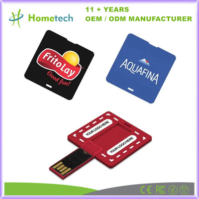 주문 사용자 정의 사각형 크리에이티브 카드 USB 스틱 플래시 메모리 카드 32GB 16GB 8GB 4GB 2GB USB 펜 온라인 제조