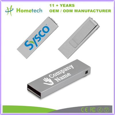 주문 2.0/3.0 USB 플래시 드라이브 8GB 16GB 32GB 64GB 128GB 미니 펜드라이브 금속 클립 메모리 스틱 온라인 제조