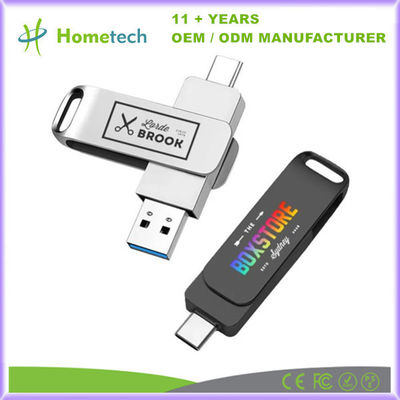 주문 고속 500 MB/s 금속 방수 USB C 플래시 드라이브 방수 대용량 온라인 제조