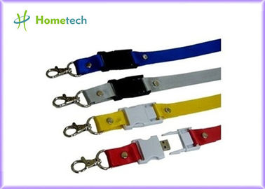 주문 선전용 노란 품목 usb 디스크 주문 로고 8gb 16gb 목 결박 방아끈 usb 섬광 드라이브 온라인 제조