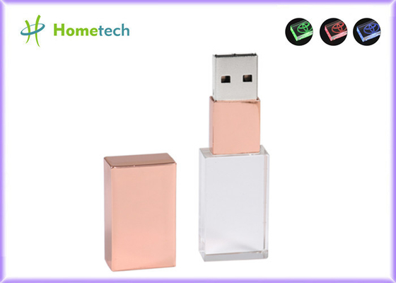 주문 고속도 USB2.0/3.0 맞춘 모양 USB 플래시는 사업상 선물을 요구하는 승진 LED 크리스탈 USB 플래쉬 드라이브를 운전합니다 온라인 제조