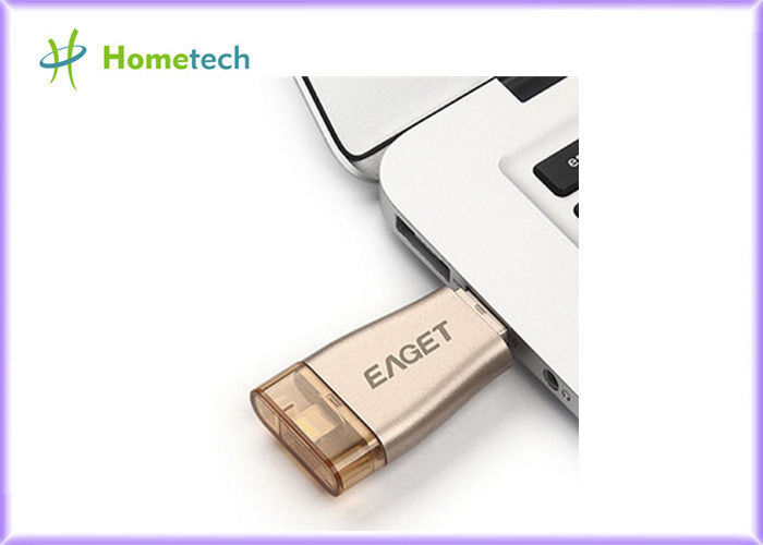 Iphone를 위한 1 알루미늄에 대하여 휴대용 인조 인간 OTG USB 섬광 드라이브 128gb 3