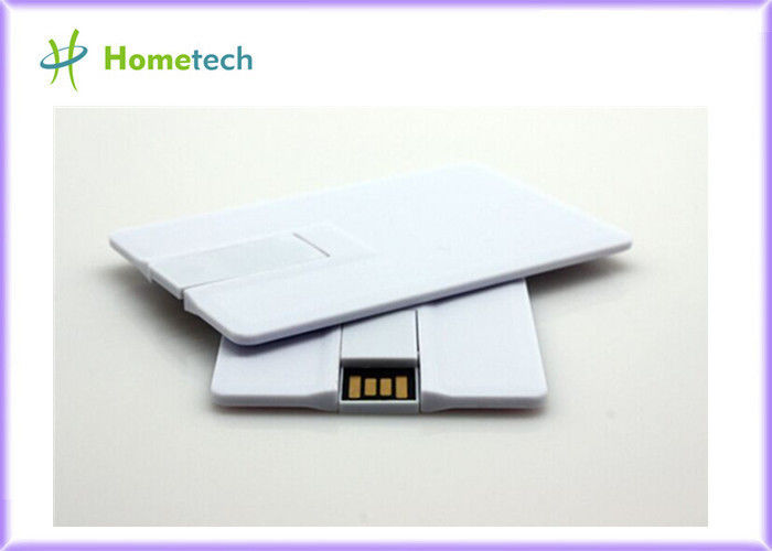 똑똑한 전화를 위한 백색 플라스틱 신용 카드 OTG/이동 전화 USB 섬광 드라이브 16GB 32GB
