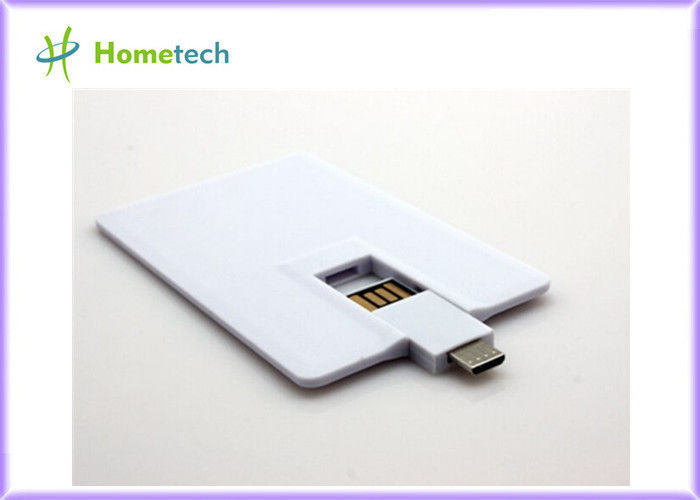 똑똑한 전화를 위한 백색 플라스틱 신용 카드 OTG/이동 전화 USB 섬광 드라이브 16GB 32GB