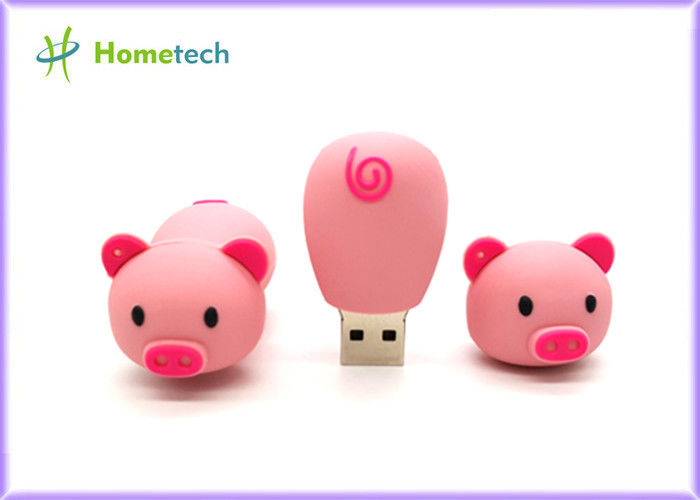 행복한 큰 가족 분홍색 돼지는 Usb 섬광 드라이브, 개인화한 Usb 열쇠에 의하여 주문을 받아서 만들어진 PVC에 의하여 형성된 USB 섬광 드라이브 4gb 8g를 주문을 받아서 만들었습니다