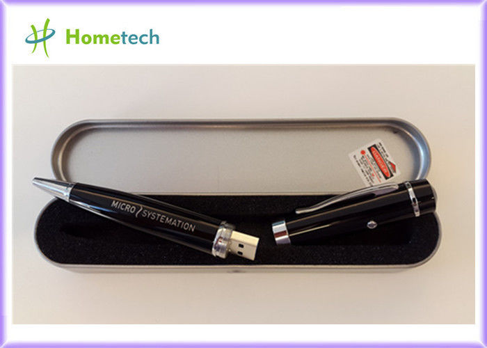 구리 검정 레이저 포인터 공 Usb 섬광 펜은 선전용 1gb 4gb 8gb를 몹니다