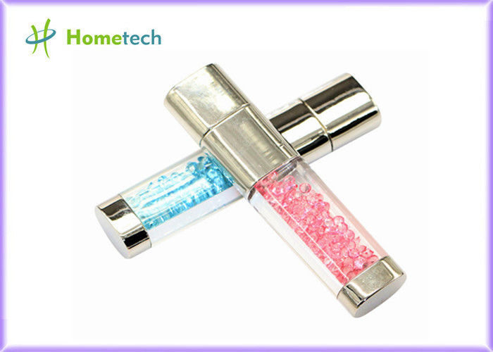 유행 USB 2.0 저속한 펜 드라이브, 수정같은 심장 USB 섬광 드라이브 다이아몬드 기억 지팡이