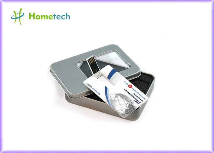 4GB 짜개진 조각 신용 카드 USB 기억 장치, 플라스틱 USB 섬광 드라이브