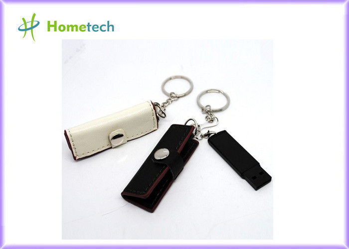 장방형 학생을 위해 개인화되는 가죽 USB 플래시 디스크 USB 2.0