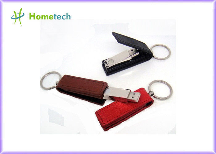 장방형 학생을 위해 개인화되는 가죽 USB 플래시 디스크 USB 2.0