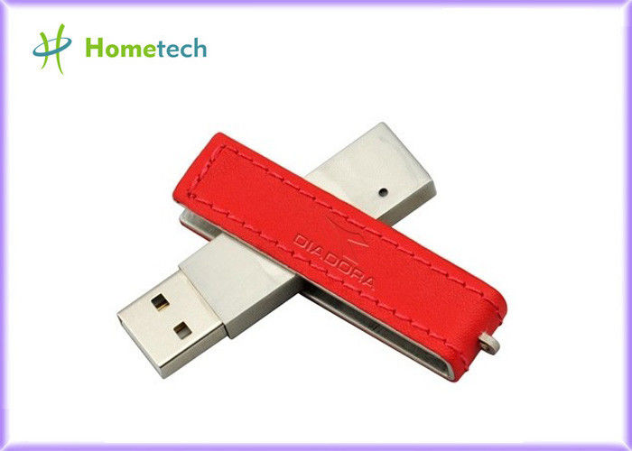 가죽/금속 강선전도 USB는 로고 각인에 Customizable 찌릅니다