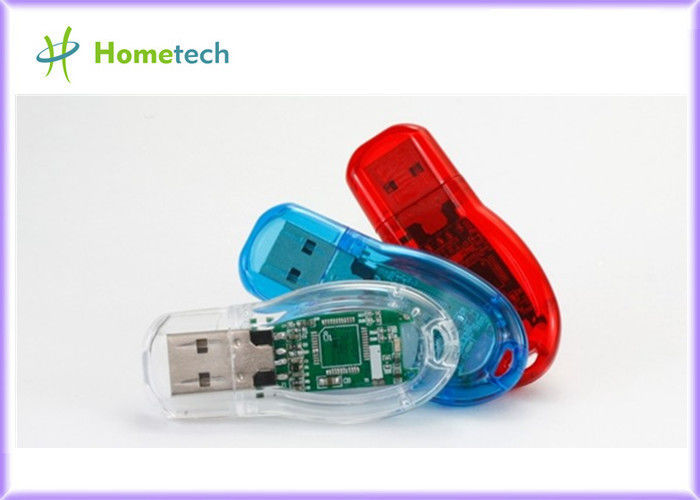 무료 샘플 FCC의 세륨, ROSH와 가진 선물을 위한 투명한 플라스틱 USB 섬광 드라이브