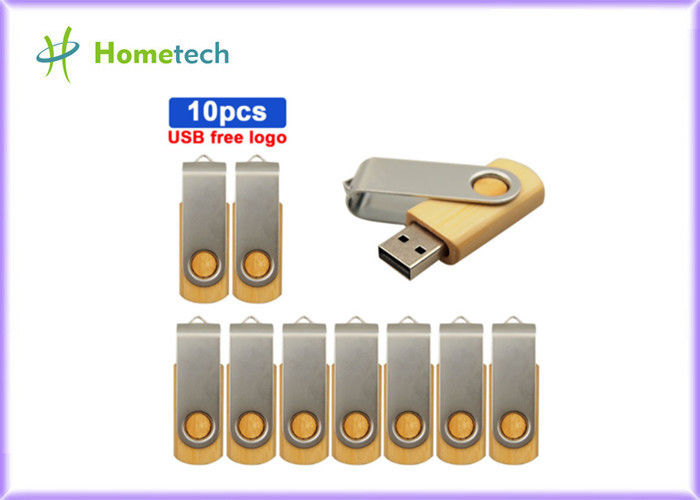 우호적인 USB 2.0 3.0 금속 대나무 나무로 된 USB 스틱 고속도 로고 주문 제작된 Eco