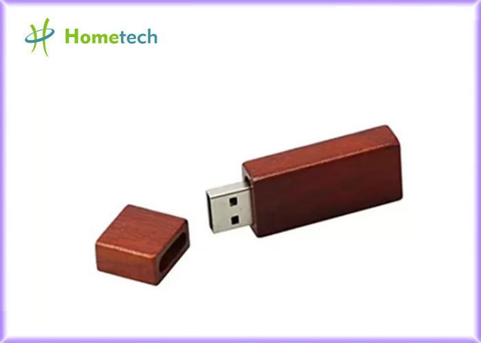 장방형 빨간 나무 USB 3.0 16GB 고속 저속한 드라이브