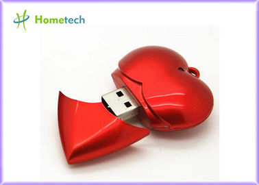 플라스틱 빨간 심혼 USB 플래시 메모리 USB 장치 전용량 1GB/2GB/4GB