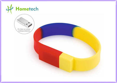 가동 가능한 유일한 Wrisband USB 섬광 드라이브 선전용 실리콘 Usb 기억 지팡이