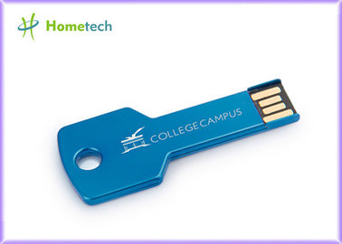 파란/녹색 금속 열쇠는 USB 섬광 드라이브에 의하여 주문을 받아서 만들어진 로고를 형성했습니다