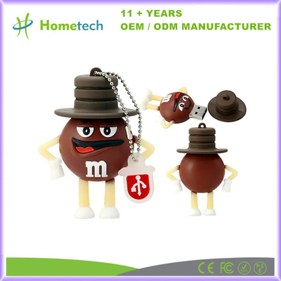 USB 2.0 만화 초콜릿 M&M 레인보우 콩 USB 플래시 드라이브 4GB 8GB 32GB 64GB 펜드라이브 플래시 메모리 선물