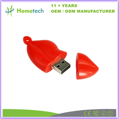 PVC 귀여운 입술 모양 사용자 정의 USB 플래시 드라이브 사용자 정의 입 USB 메모리 스틱 8GB 4GB