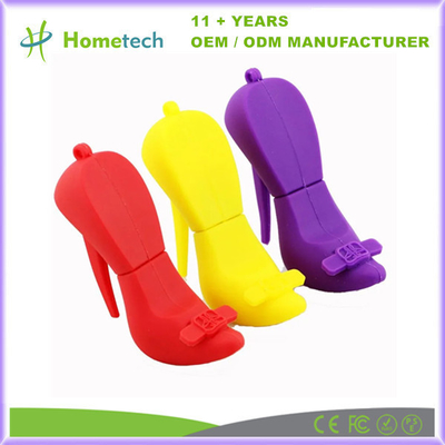64MB 128GB 사용자 지정 USB 플래시 드라이브 PVC 고무 고발 신발 모양 개인화된 USB PEN