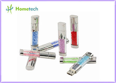 유행 USB 2.0 저속한 펜 드라이브, 수정같은 심장 USB 섬광 드라이브 다이아몬드 기억 지팡이