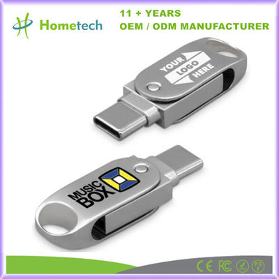 충격을 막는 이중 USB-C USB-A 캡리스 플래시 드라이브 3.0 은 맞춤