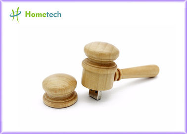 망치는 나무로 되는 USB 섬광 드라이브 30PCS 주문 로고 레이저를 형성하고/새긴