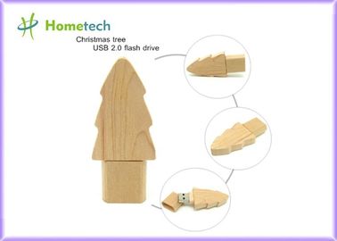 32G 64G 나무로 되는 USB 섬광 드라이브 개성 크리스마스 나무 빠른 독서/쓰기