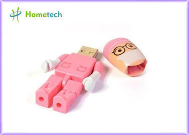 새로운 플라스틱 분홍색 특성 usb 2.0 저속한 드라이브 4GB 8GB