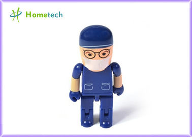 플라스틱 로봇 만화 인물 USB 기억 장치/파란 기억 지팡이