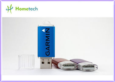 2020 파란 USB 장방형 USB 선물 선전용 선물을 위한 로고 인쇄를 가진 플라스틱 USB 기억을 주문을 받아서 만들었습니다