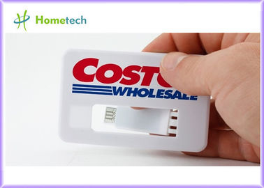 백색 명함 USB 기억 디스크 풀 컬러 로고, 진짜 저장 4GB 신용 카드 USB 2.0